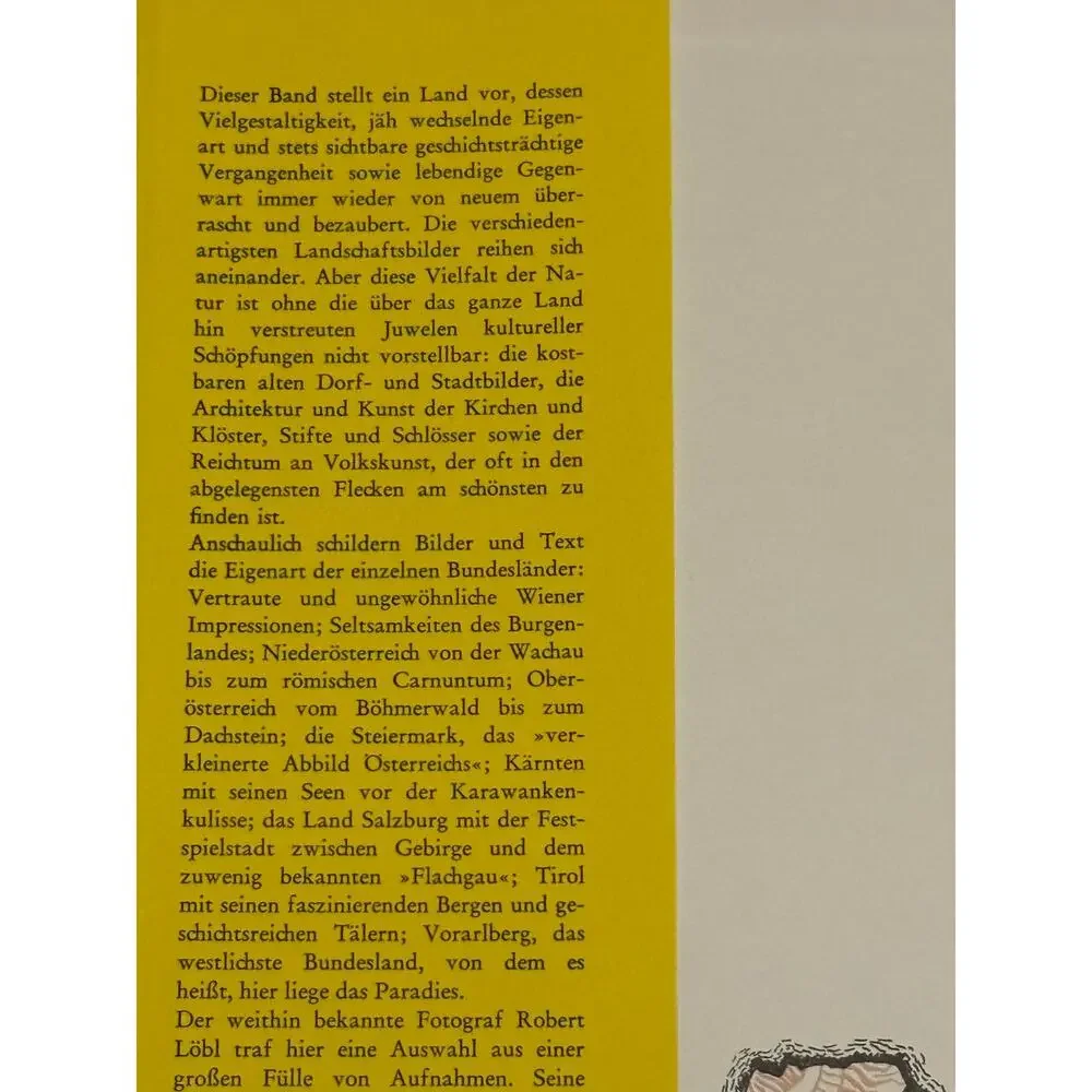 Osterreich En Portrait in Farben by Robert Loibl 1974 Hardcover in German